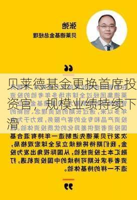 贝莱德基金更换首席投资官，规模业绩持续下滑