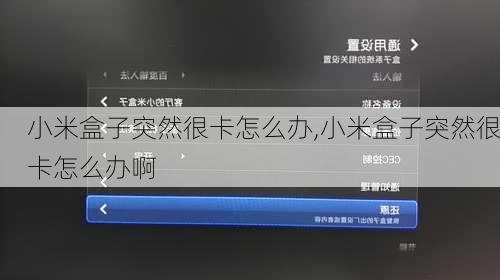 小米盒子突然很卡怎么办,小米盒子突然很卡怎么办啊