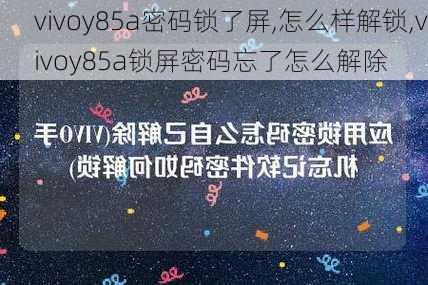 vivoy85a密码锁了屏,怎么样解锁,vivoy85a锁屏密码忘了怎么解除