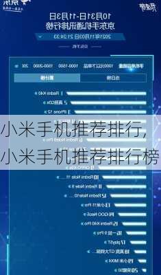小米手机推荐排行,小米手机推荐排行榜