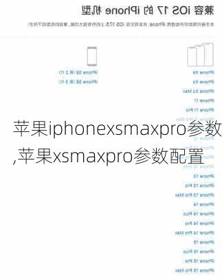 苹果iphonexsmaxpro参数,苹果xsmaxpro参数配置