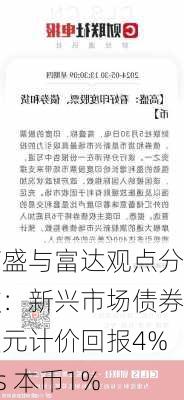 高盛与富达观点分歧：新兴市场债券美元计价回报4% vs 本币1%