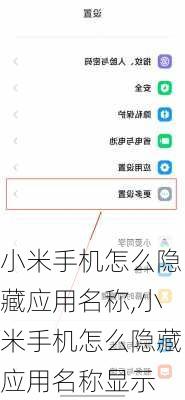 小米手机怎么隐藏应用名称,小米手机怎么隐藏应用名称显示