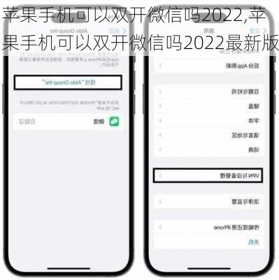 苹果手机可以双开微信吗2022,苹果手机可以双开微信吗2022最新版