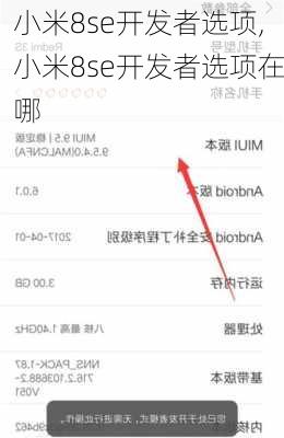 小米8se开发者选项,小米8se开发者选项在哪