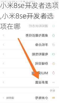 小米8se开发者选项,小米8se开发者选项在哪
