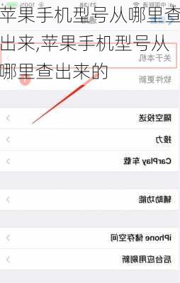 苹果手机型号从哪里查出来,苹果手机型号从哪里查出来的