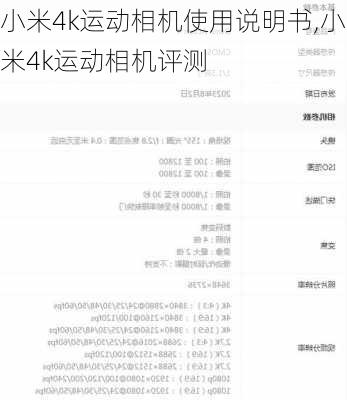 小米4k运动相机使用说明书,小米4k运动相机评测