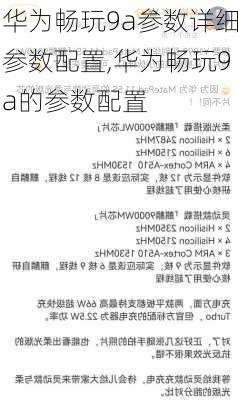 华为畅玩9a参数详细参数配置,华为畅玩9a的参数配置