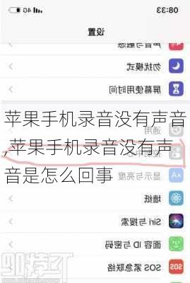 苹果手机录音没有声音,苹果手机录音没有声音是怎么回事