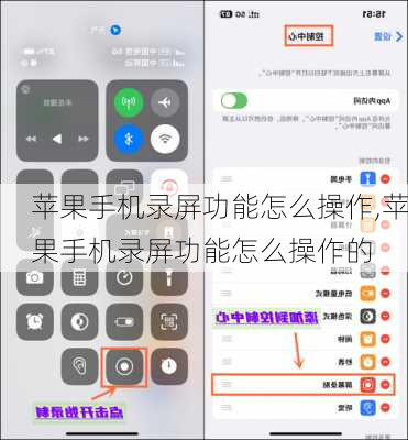 苹果手机录屏功能怎么操作,苹果手机录屏功能怎么操作的