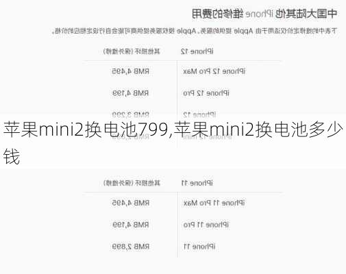 苹果mini2换电池799,苹果mini2换电池多少钱