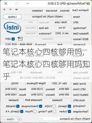 笔记本核心四核够用吗,笔记本核心四核够用吗知乎