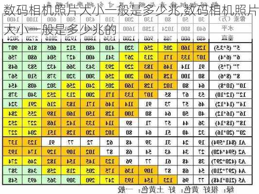 数码相机照片大小一般是多少兆,数码相机照片大小一般是多少兆的