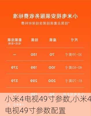 小米4电视49寸参数,小米4电视49寸参数配置