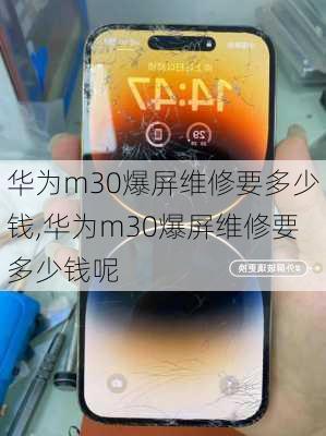 华为m30爆屏维修要多少钱,华为m30爆屏维修要多少钱呢