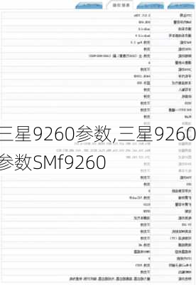 三星9260参数,三星9260参数SMf9260