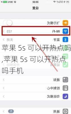 苹果 5s 可以开热点吗,苹果 5s 可以开热点吗手机