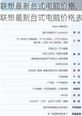 联想最新台式电脑价格,联想最新台式电脑价格表