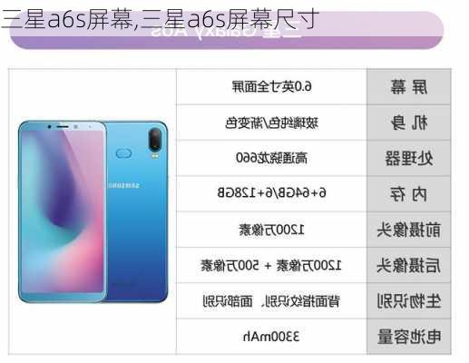 三星a6s屏幕,三星a6s屏幕尺寸