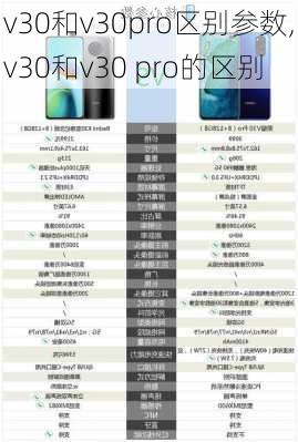 v30和v30pro区别参数,v30和v30 pro的区别