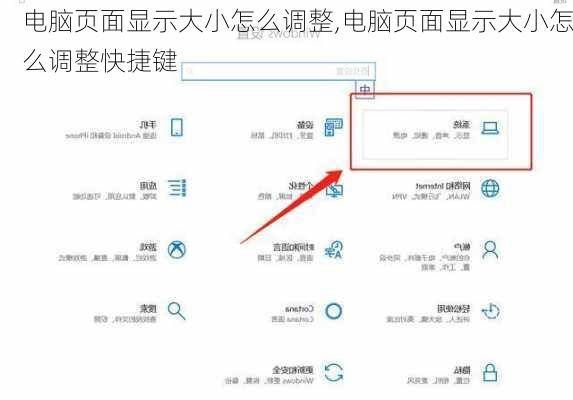 电脑页面显示大小怎么调整,电脑页面显示大小怎么调整快捷键