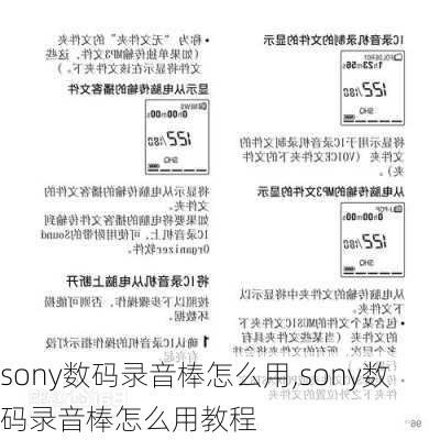 sony数码录音棒怎么用,sony数码录音棒怎么用教程