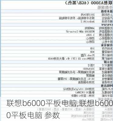 联想b6000平板电脑,联想b6000平板电脑 参数