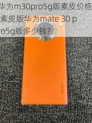 华为m30pro5g版素皮价格,素皮版华为mate 30 pro5g版多少钱?