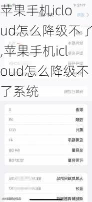 苹果手机icloud怎么降级不了,苹果手机icloud怎么降级不了系统