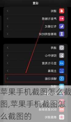 苹果手机截图怎么截图,苹果手机截图怎么截图的
