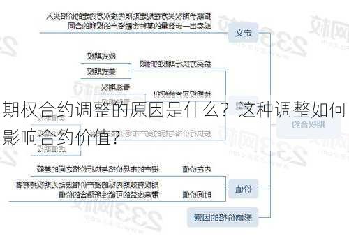 期权合约调整的原因是什么？这种调整如何影响合约价值？