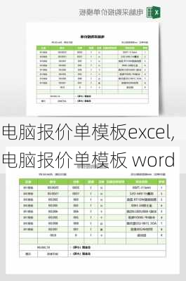 电脑报价单模板excel,电脑报价单模板 word