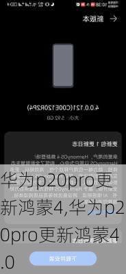 华为p20pro更新鸿蒙4,华为p20pro更新鸿蒙4.0