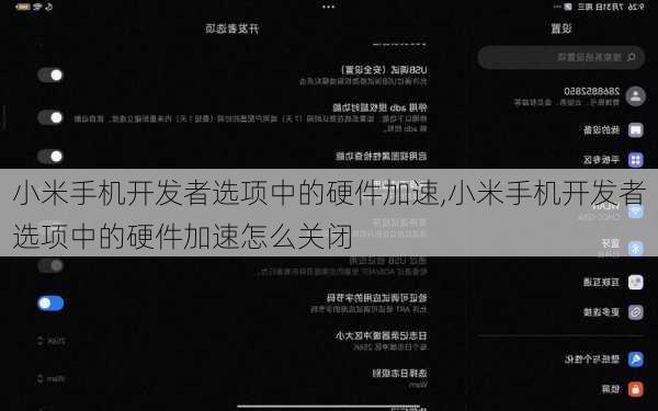 小米手机开发者选项中的硬件加速,小米手机开发者选项中的硬件加速怎么关闭