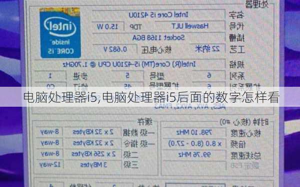 电脑处理器i5,电脑处理器i5后面的数字怎样看