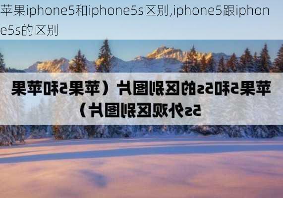 苹果iphone5和iphone5s区别,iphone5跟iphone5s的区别