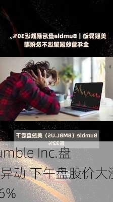 Bumble Inc.盘中异动 下午盘股价大涨5.16%