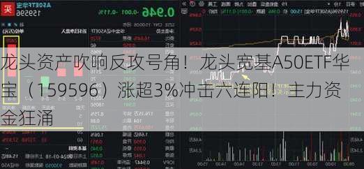 龙头资产吹响反攻号角！龙头宽基A50ETF华宝（159596）涨超3%冲击六连阳！主力资金狂涌