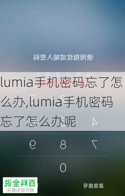 lumia手机密码忘了怎么办,lumia手机密码忘了怎么办呢