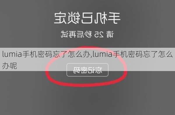 lumia手机密码忘了怎么办,lumia手机密码忘了怎么办呢