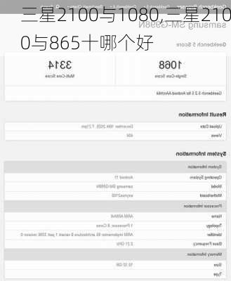 三星2100与1080,三星2100与865十哪个好