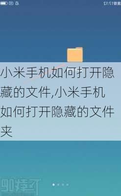 小米手机如何打开隐藏的文件,小米手机如何打开隐藏的文件夹