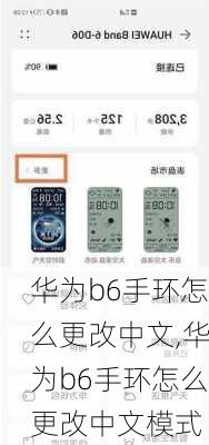 华为b6手环怎么更改中文,华为b6手环怎么更改中文模式