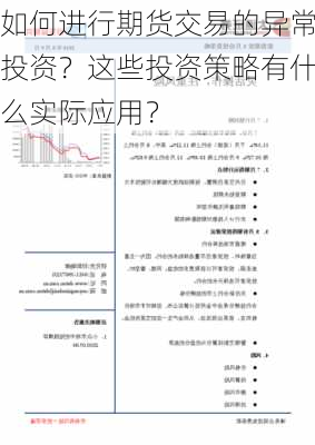 如何进行期货交易的异常投资？这些投资策略有什么实际应用？