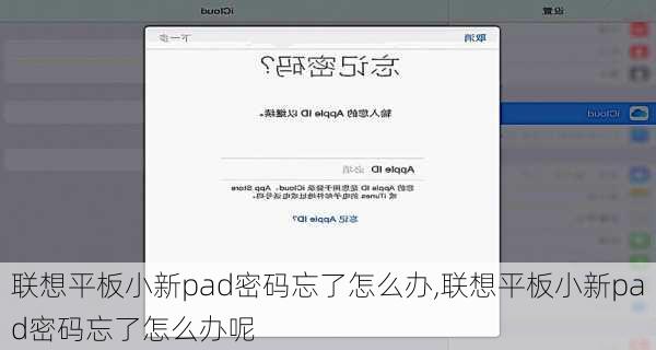 联想平板小新pad密码忘了怎么办,联想平板小新pad密码忘了怎么办呢