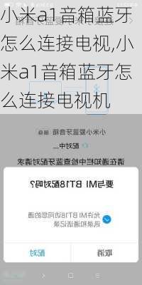 小米a1音箱蓝牙怎么连接电视,小米a1音箱蓝牙怎么连接电视机