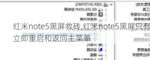红米note5黑屏救砖,红米note5黑屏只有立即重启和返回主菜单