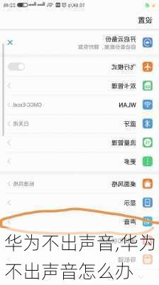 华为不出声音,华为不出声音怎么办