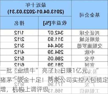 一批“业绩牛” 亮了！日赚1亿元，“猪茅”吸金十足！两家公司实控人包揽定增，机构上调评级